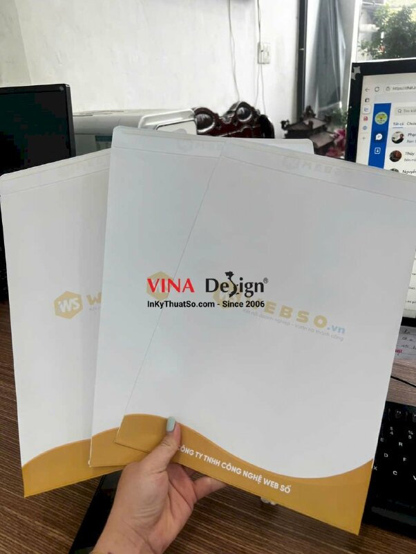 In ấn bao thư 25 x 35cm Offset số lượng lớn cho công ty công nghệ web - INKTS3556
