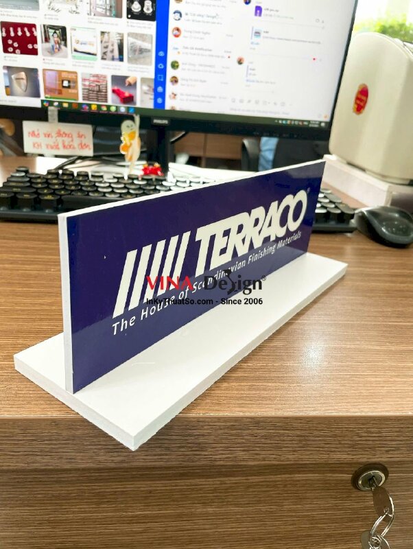 In bảng tên công ty Formex để dựng đứng để bàn - INKTS3593