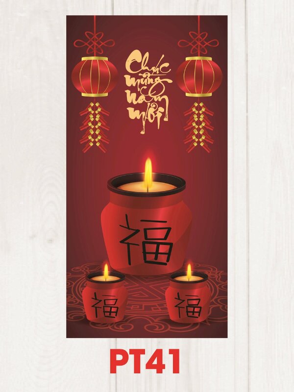 In bao lì xì đỏ chữ Phúc Chúc Mừng Năm Mới - Mã PT41 - INKTS2497