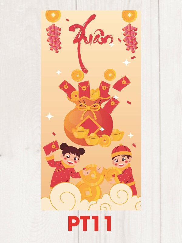 In bao lì xì Tết giá rẻ Xuân Yêu Thương - Mã PT11 - INKTS2467