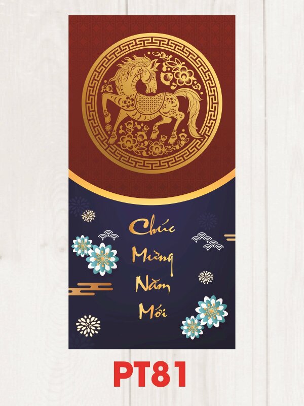 In bao lì xì Tết Việt 2026 Bính Ngọ Chúc Mừng Năm Mới - Mã PT81 - INKTS2537