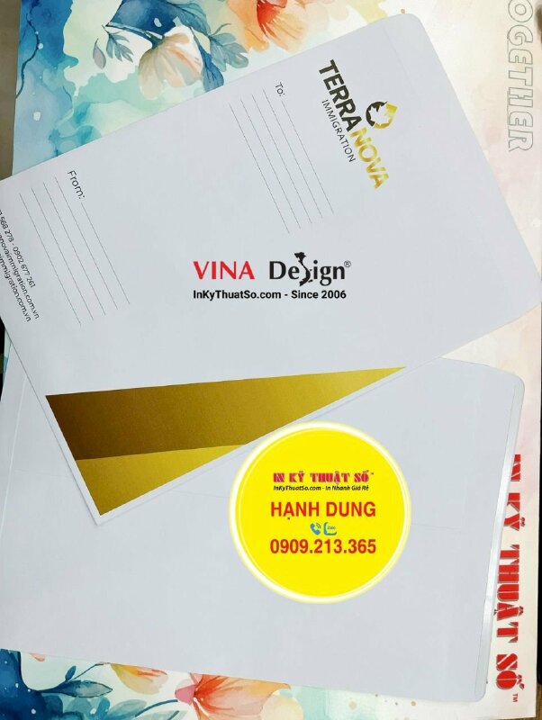 In bao thư công ty bất động sản khổ 25 x 35 cm, in bìa thư A4 - INKTS1519