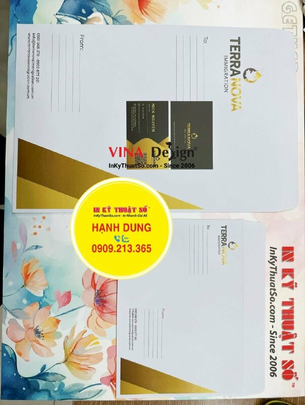 In bao thư công ty bất động sản khổ 25 x 35 cm, in bìa thư A4 - INKTS1519