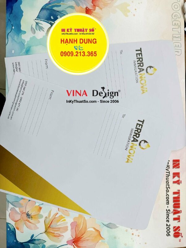 In bao thư công ty bất động sản khổ 25 x 35 cm, in bìa thư A4 - INKTS1519