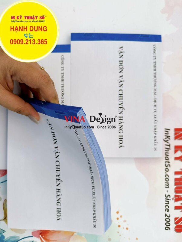 In biểu mẫu cuốn phiếu theo dõi Vận đơn vận chuyển hàng hóa cho công ty xuất nhập khẩu - INKTS1389