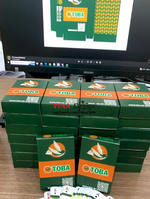 In bộ thẻ bài làm quà tặng Tết, bộ 54 thẻ card 6.5x10.5cm in giấy cứng B300gsm - INKTS1140