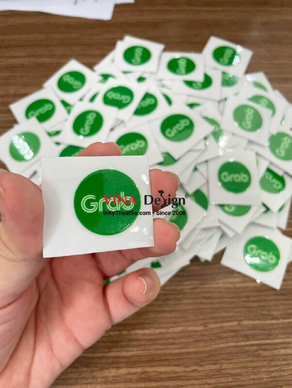 In Decal DTF in UV bóc dán trực tiếp, logo thương hiệu ứng dụng dịch vụ vận chuyển, giao hàng và thanh toán kỹ thuật số - INKTS3585