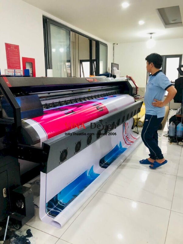 In Hiflex mực UV chừa biên - Bạt không gân - INKTS113