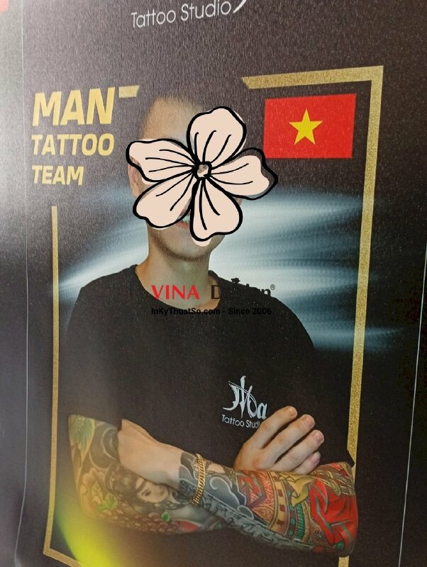 In hình lên vải Canvas chân dung Tattoo Team tại tiệm xăm hình - INKTS3569