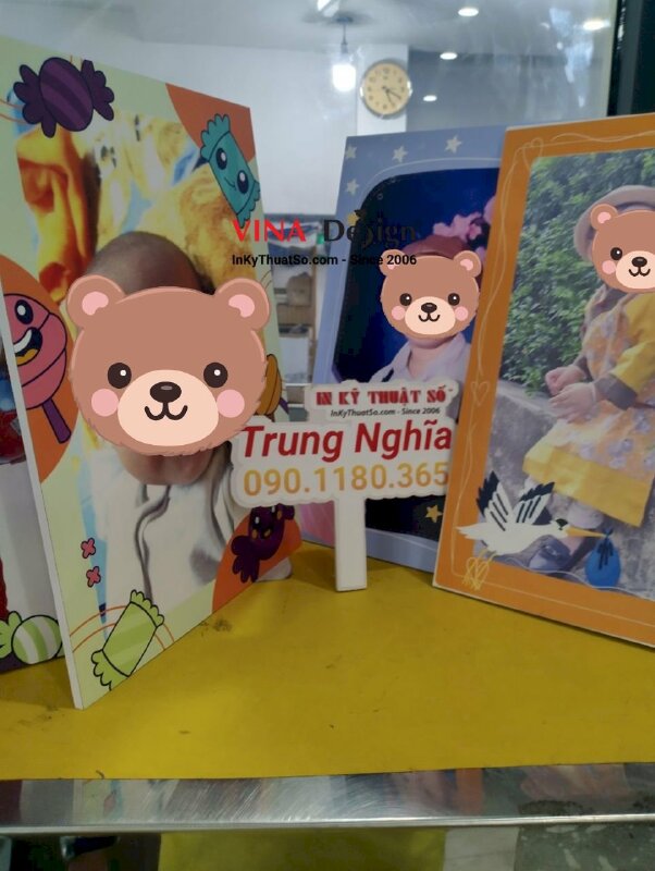 In khung ảnh để bàn sinh nhật bé trai, in ảnh formex - INKTS713