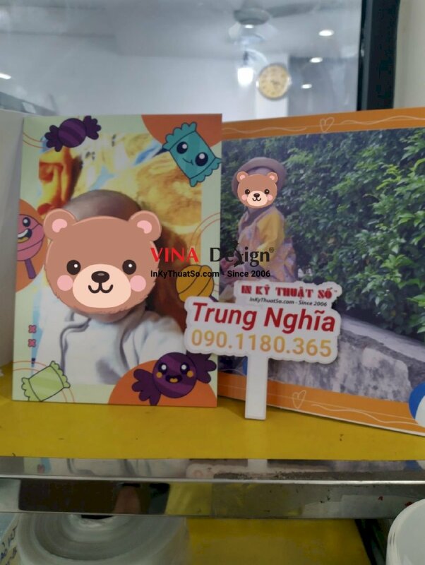 In khung ảnh để bàn sinh nhật bé trai, in ảnh formex - INKTS713