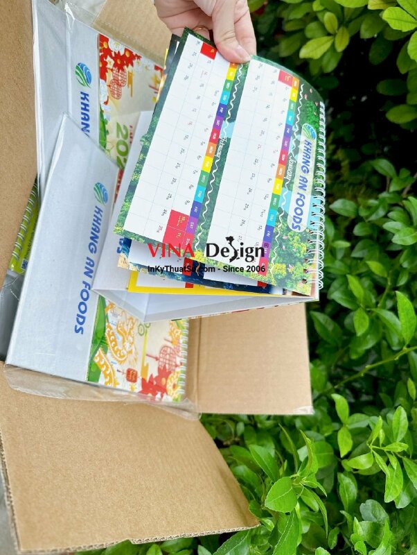 In lịch bàn chữ A 21cm x 14.8cm in 200 cuốn - INKTS941