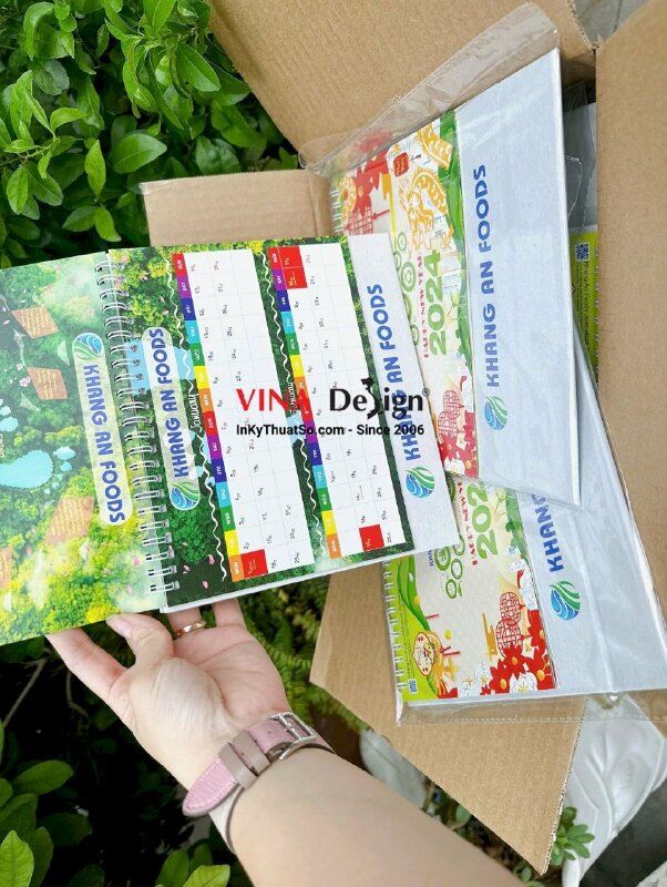 In lịch bàn chữ A 21cm x 14.8cm in 200 cuốn - INKTS941
