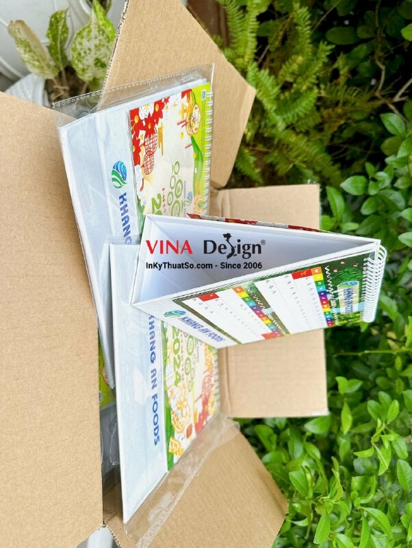 In lịch bàn chữ A 21cm x 14.8cm in 200 cuốn - INKTS941