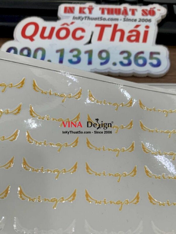 In logo DTF dán dụng cụ nối mi cho học viện đào tạo nghề làm đẹp - INKTS981