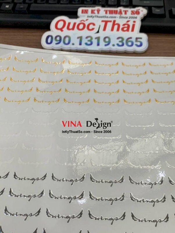 In logo DTF dán dụng cụ nối mi cho học viện đào tạo nghề làm đẹp - INKTS981