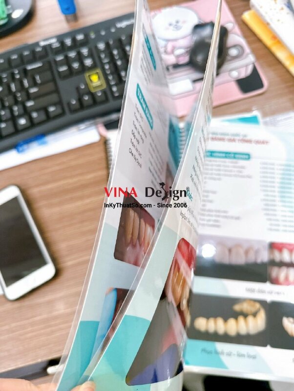 In menu thực đơn ép plastic cho phòng khám nha khoa - INKTS742