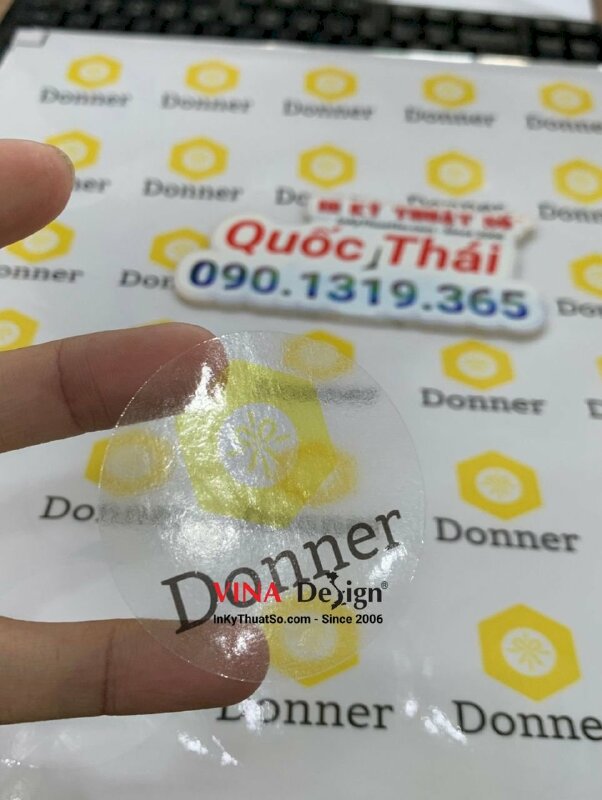 In nhãn Decal trong logo công ty quà tặng doanh nghiệp - INKTS973