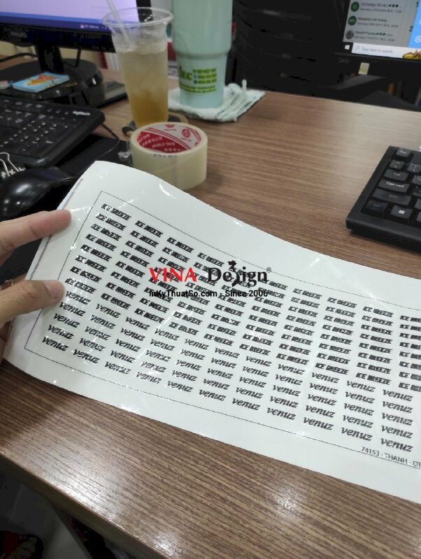 In nhãn DTF logo thương hiệu gọng kính - INKTS962