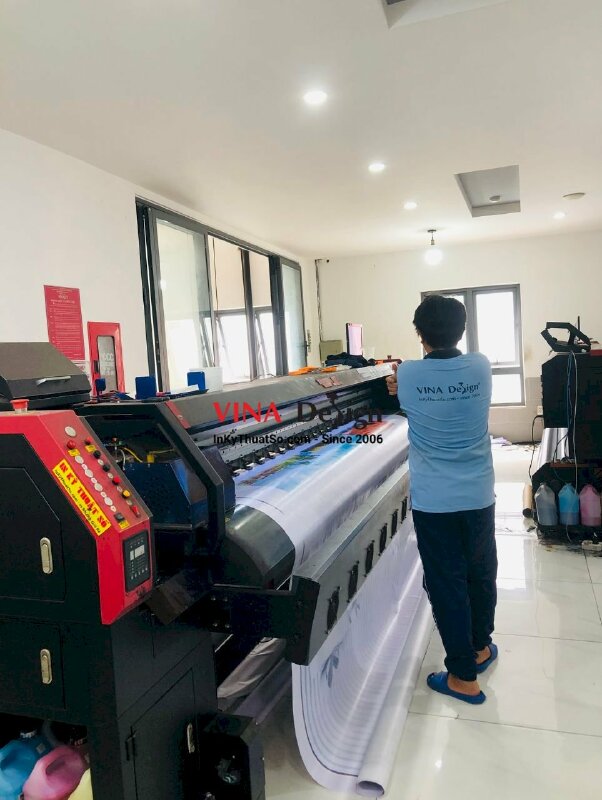 In phông nền sân khấu Chào Mừng Du Khách cho công ty du lịch lữ hành - INKTS3572