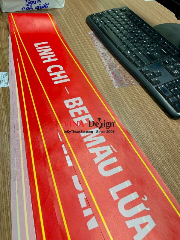 In sash ruy băng đeo chéo sự kiện quảng bá sản phẩm Cosmetics - INKTS3583