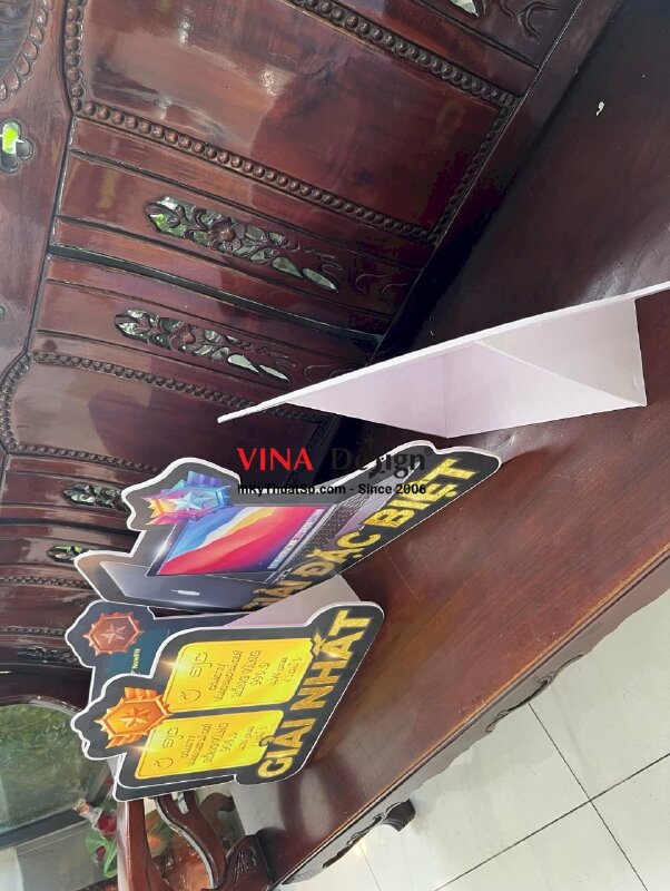 In Standee để bàn mô hình giải thưởng - INKTS647