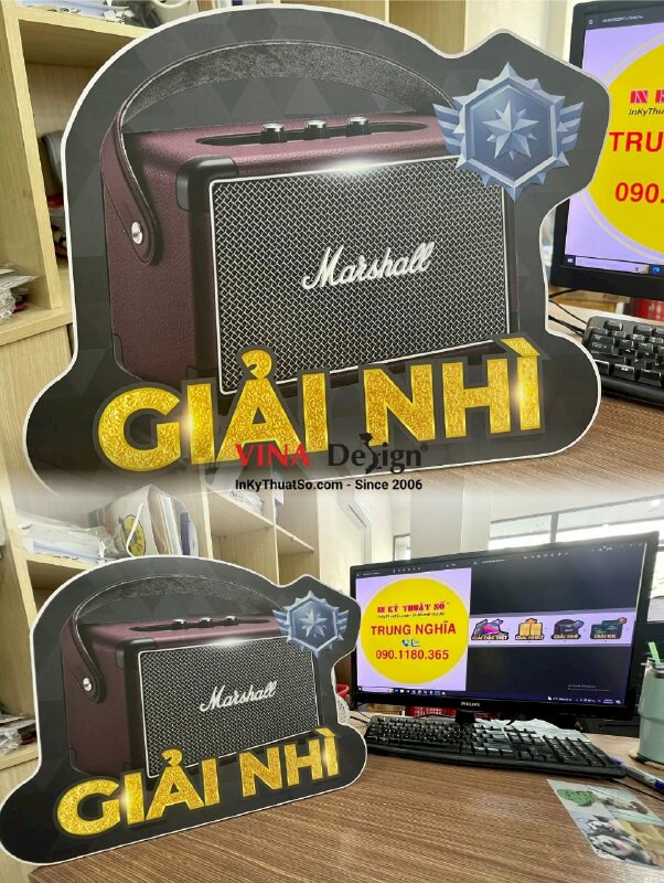 In Standee để bàn mô hình giải thưởng - INKTS647
