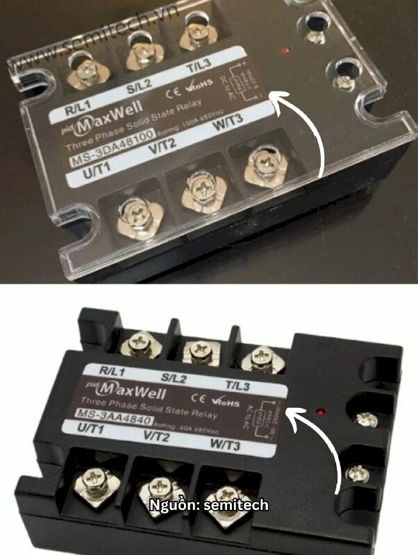 In tem bạc dán rơ le bán dẫn điều khiển gia nhiệt, in decal xi bạc, cán mờ sần - INKTS1022