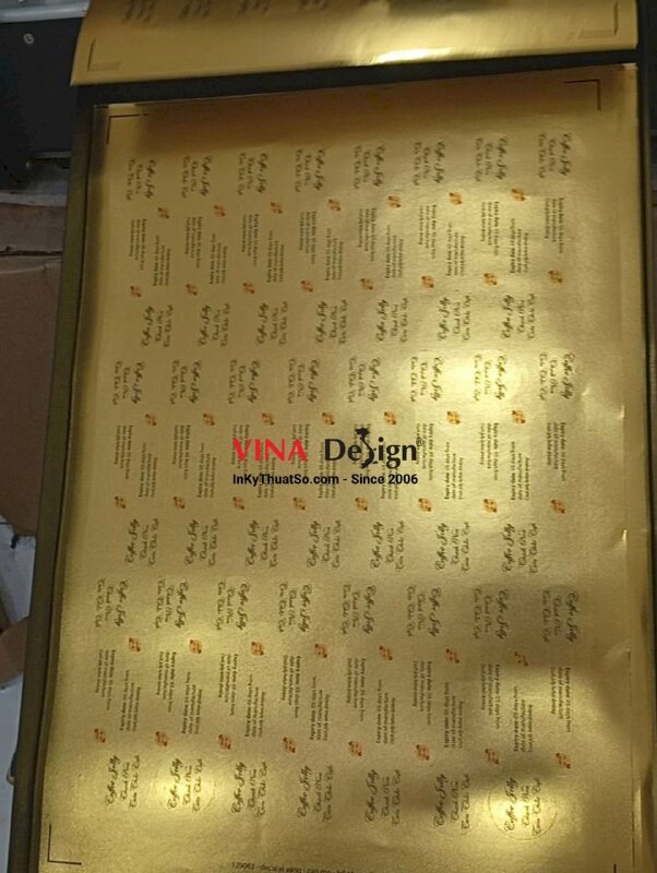 In tem dài xi vàng niêm phong dán chai nhựa, hộp giấy - INKTS3589