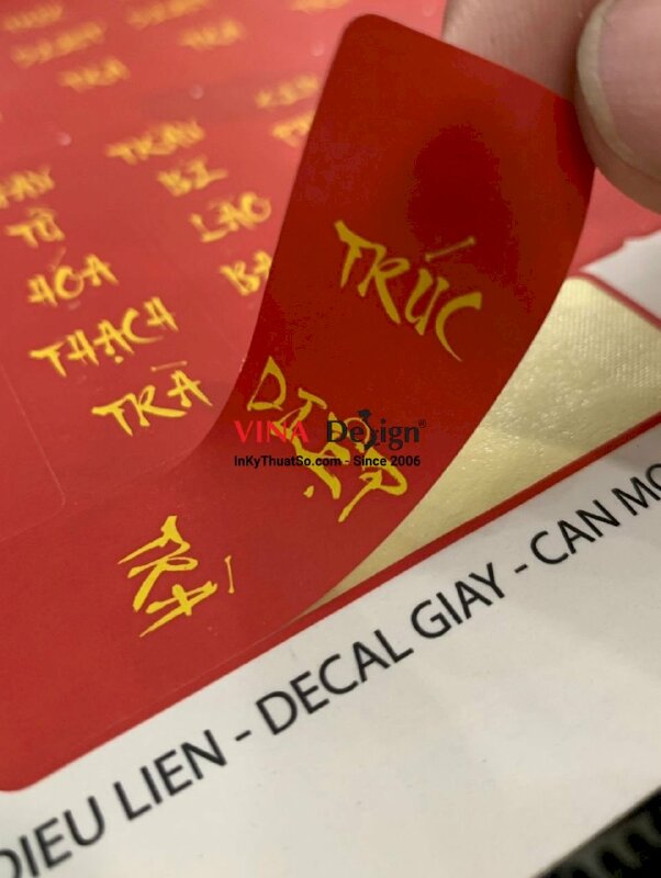 In tem Decal giấy dán hộp trà - INKTS965