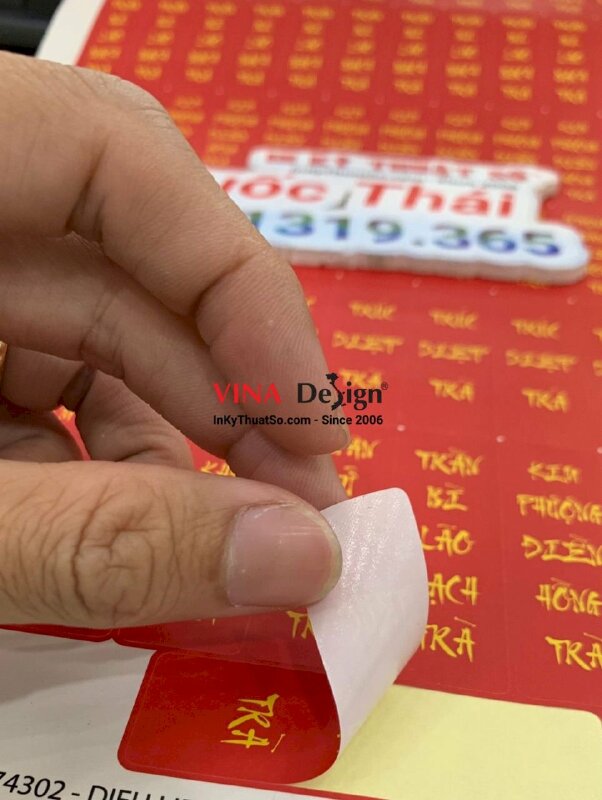 In tem Decal giấy dán hộp trà - INKTS965