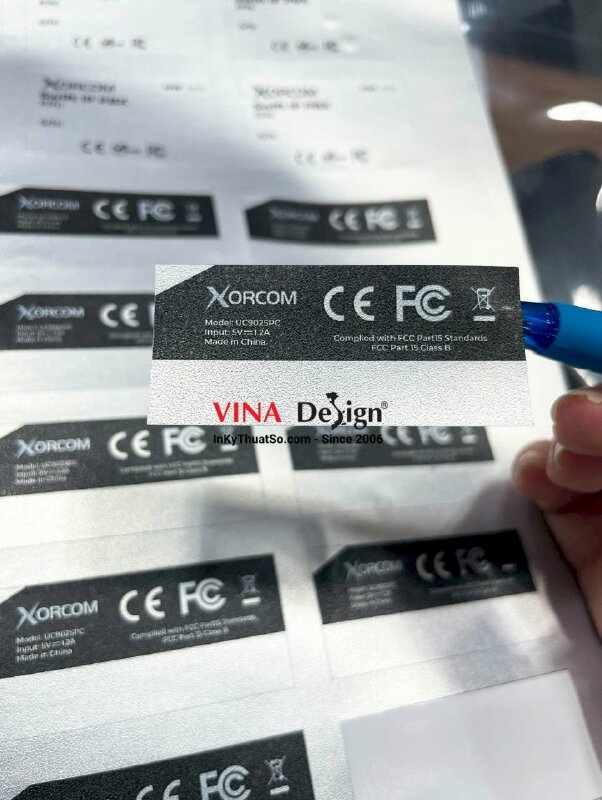 In tem Decal xi bạc - INKTS95