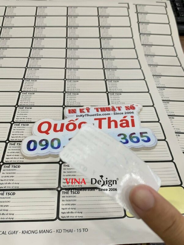 In tem kiểm kê tài sản cố định, thẻ TSCĐ - INKTS969