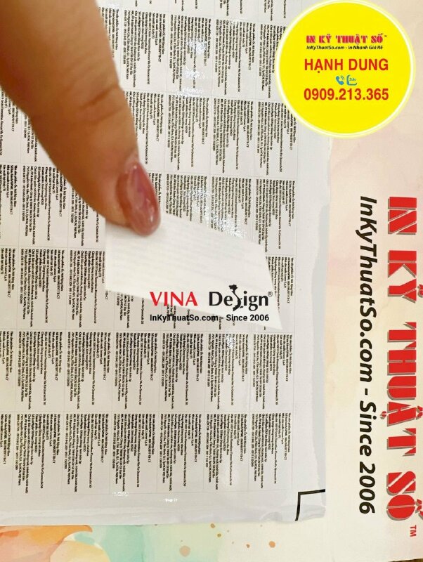 In tem nhãn dán bao bì ốc nới rộng hàm, vật liệu nha khoa - INKTS1208