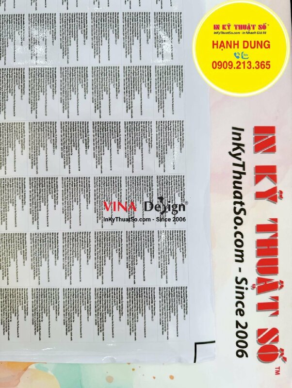 In tem nhãn dán bao bì ốc nới rộng hàm, vật liệu nha khoa - INKTS1208