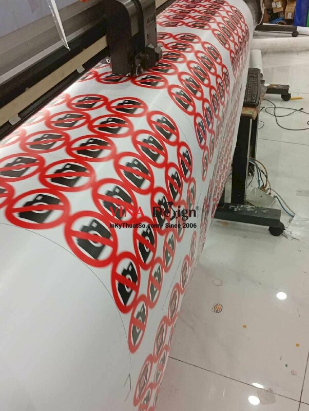In tem nhãn dán Cấm Chụp Ảnh No Photography Sticker từ Decal sữa, cán mờ, bế từng tem - INKTS3558