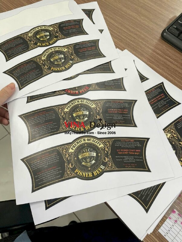 In tem nhãn dán chai beer, nhãn decal sữa dán chai thủy tinh, nhựa - INKTS3596