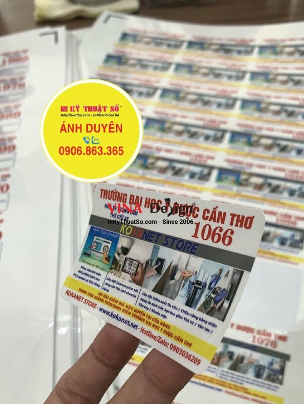 In tem PP dán thẻ từ giữ xe cho nhà xe trung tâm trường đại học - INKTS1066
