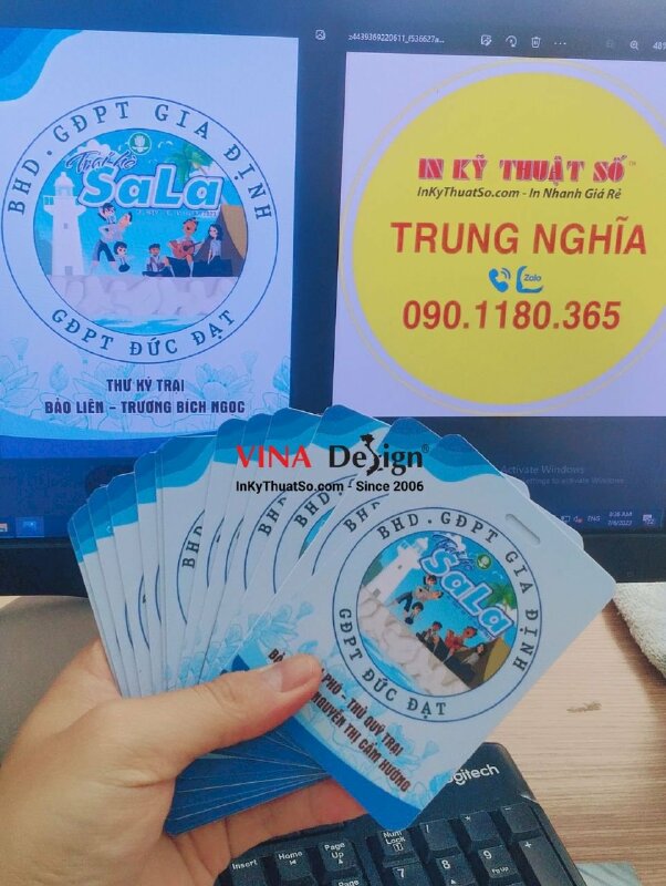 In thẻ đeo ban tổ chức sự kiện trại hè, in thẻ nhựa kỹ thuật số - INKTS624