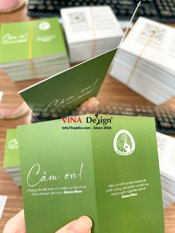 In thư cảm ơn khách hàng, thank you card cho cửa hàng dành cho mẹ bầu - INKTS3582