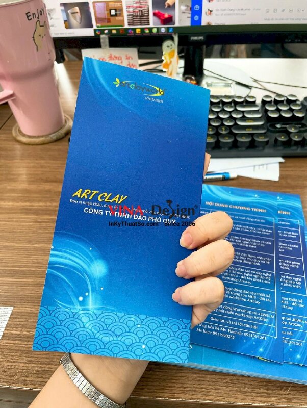 In thư mời lễ ra mắt thương hiệu nhà phân phối sản phẩm đất sét bạc làm trang sức jewelry - INKTS3592