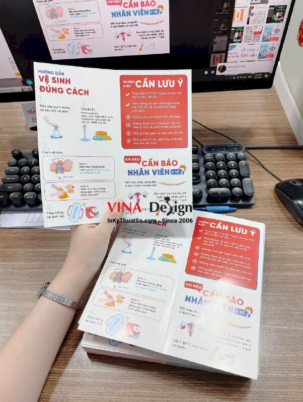 In tờ gấp thông tin hướng dẫn cho bệnh viện phụ sản - INKTS3584