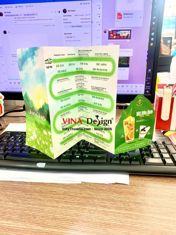 In tờ rơi cafe 2 mặt, không màng, cấn 2 đường 1 đường răng cưa - INKTS298