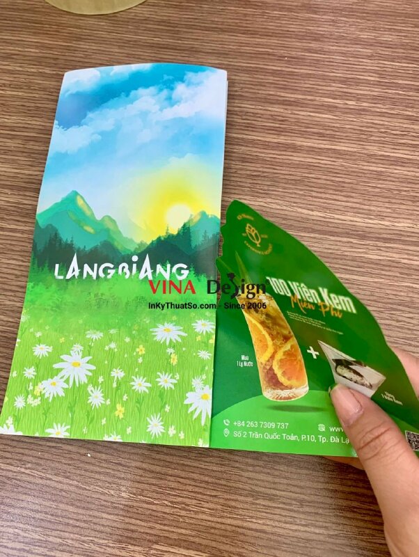 In tờ rơi cafe 2 mặt, không màng, cấn 2 đường 1 đường răng cưa - INKTS298