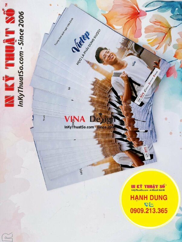 In tờ rơi trung tâm Anh ngữ, tờ gấp A4 in Offset - INKTS1362