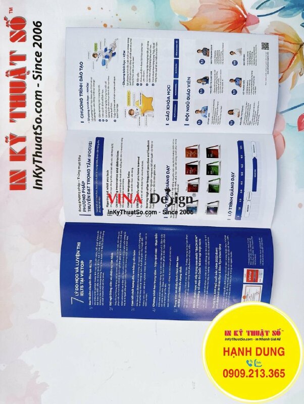 In tờ rơi trung tâm Anh ngữ, tờ gấp A4 in Offset - INKTS1362