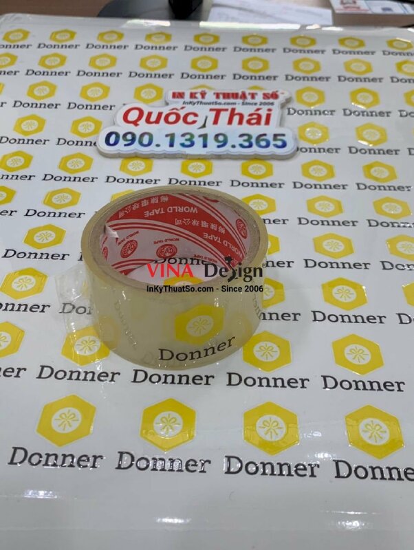 In trực tiếp lên film UV DTF logo doanh nghiệp dán lên quà tặng - INKTS974