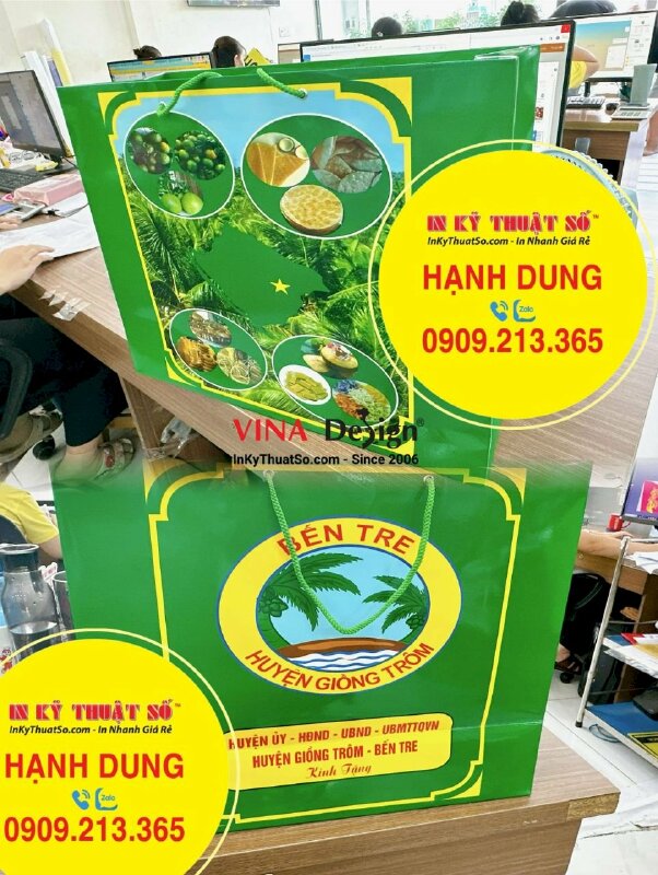 In túi giấy đựng quà tặng Kính tặng 50cm x 40cm x 20cm (hông), 30cm x 35cm x 10cm (hông) - INKTS1176