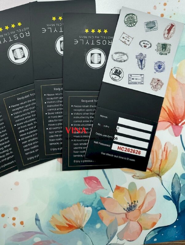 In túi giấy đựng thẻ từ khách sạn - INKTS816