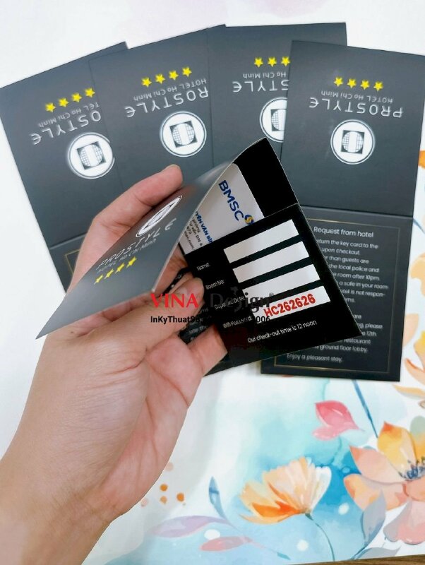 In túi giấy đựng thẻ từ khách sạn - INKTS816